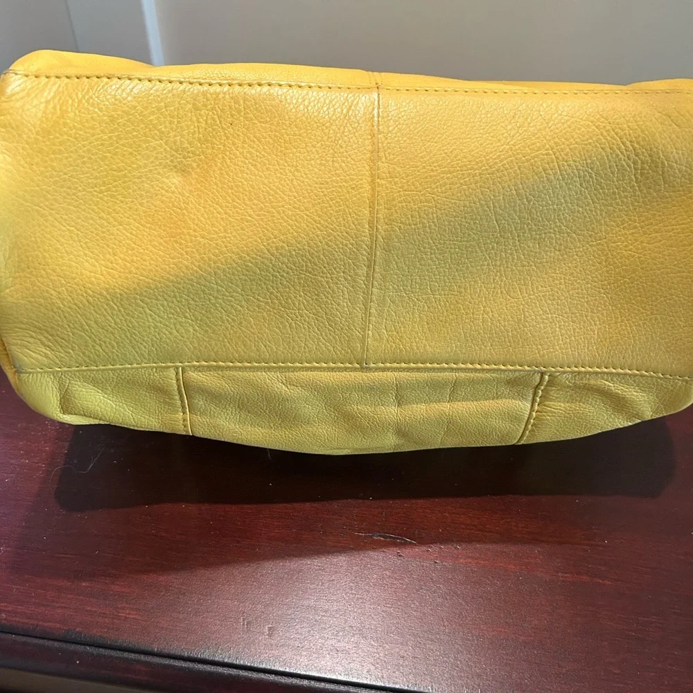 Yellow Leather Handbag - Picture 12 of 13
